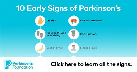 early signs of parkinson's nhs